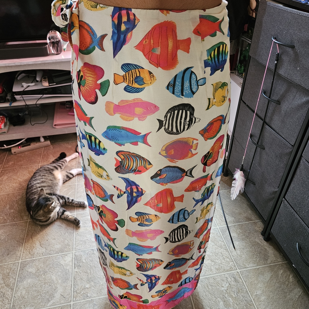 Show Me Your MuMu Colorful Fish Print Swim Coverup
